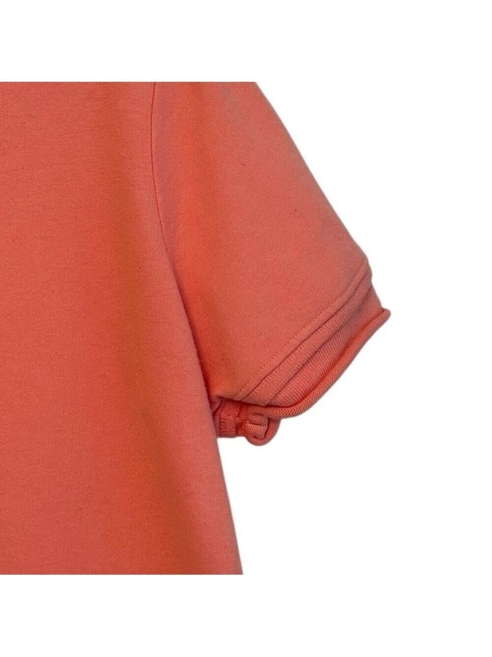 Hot Cotton By Marc Ware Orange Short Sleeve Long Rolled Neck Sweatshirt Dress M - Picture 3 of 7